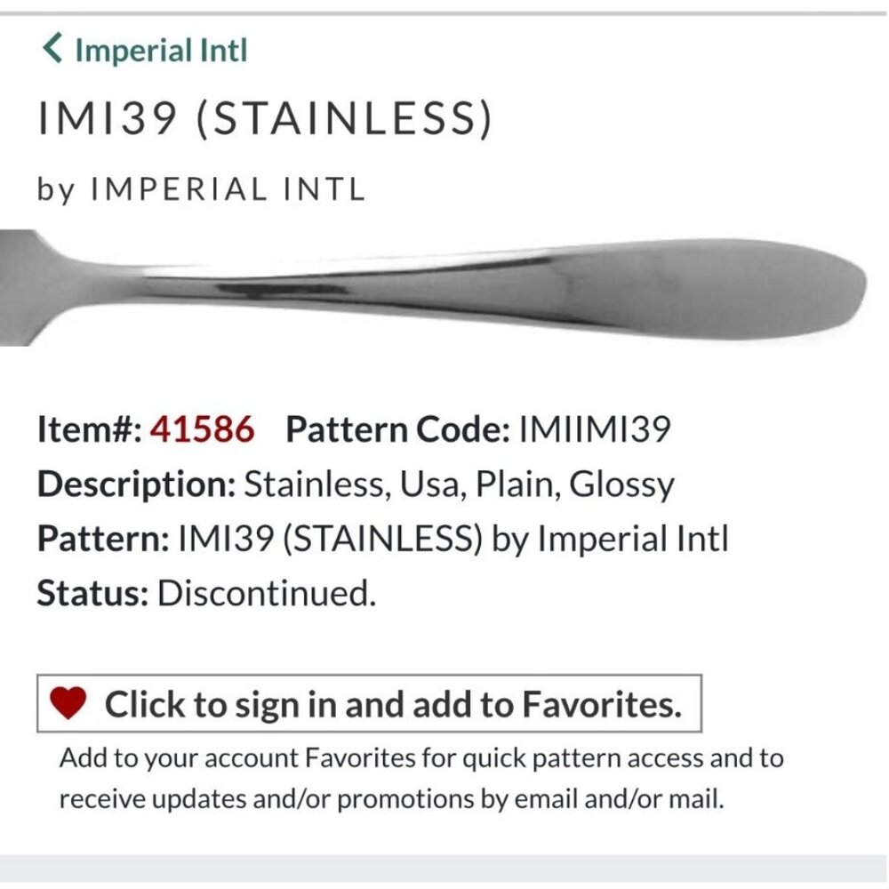 Set Of 4 Imperial International Stainless Steel Butter Knives
